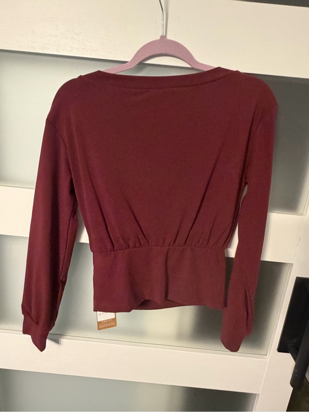 OGL Women's Long Sleeve Cropped Sweatshirt - Burgundy - Picture 5 of 5